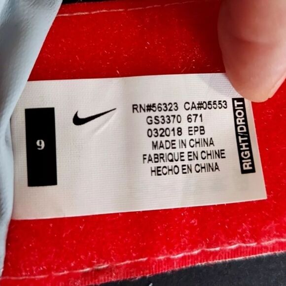 Nike Men’s GK Match Elite Soccer Goalkeeper Gloves GS3370-671 in Red - Size 9 - Picture 4 of 4